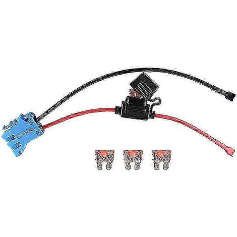 Kit de connecteur pour batterie SLA 12, faisceau de câblage 12AWG + fusible 40A, compatible avec les véhicules électriques pour enfants Fisher-Price. (1/5)