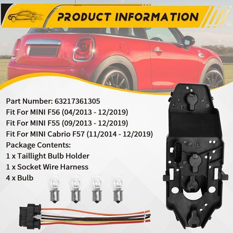 63217361305 ist ein Rücklichtlampen-Halterungssatz für BMW Mini Cooper F55 und F56. (1/5)