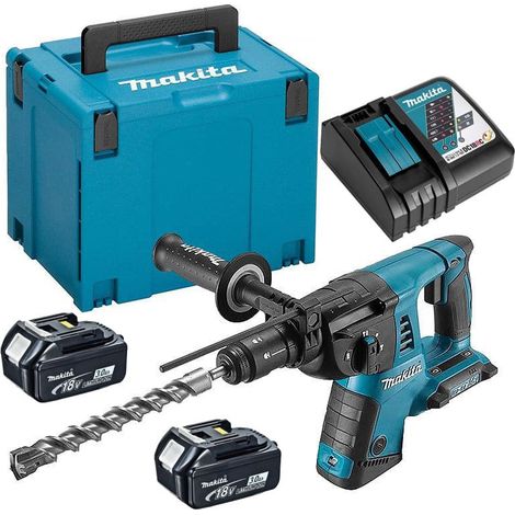 36V SDS-Plus Meißelhammer (2x3,0 Ah) in MAKPAC - MAKITA DHR264RFJ