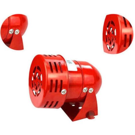 Sirène alarme 220V puissante sirène extérieure alarme 120dB rouge moteur fil Sirne métal corne industrie bateau alarme Ruikalucky.. (1/4)