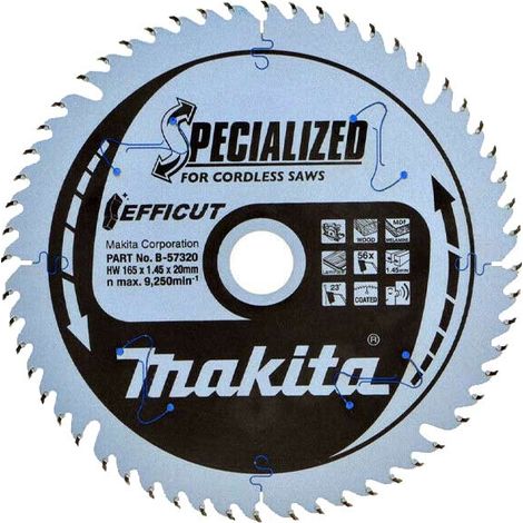 Makita Efficut Saw Blade 165mm x 20mm 56T