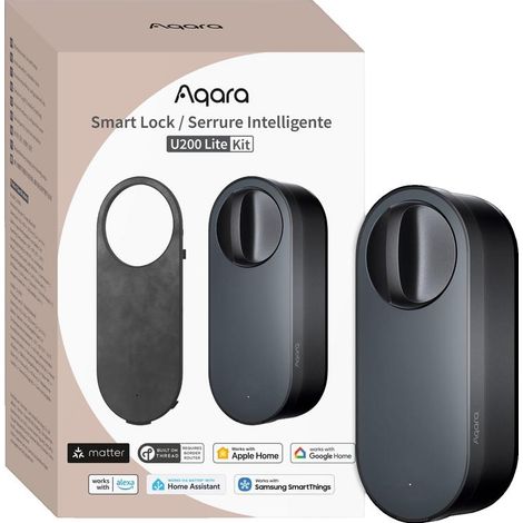 Aqara U200 Lite serratura connessa moderna nera (1/3)