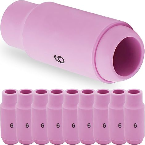 JSSEVN-Alumina-Düsen Keramikbecher für WIG-Schweißbrenner Zubehörset 10N48 Schutzbecher 6 (3/8" 9,5 mm) (1/5)