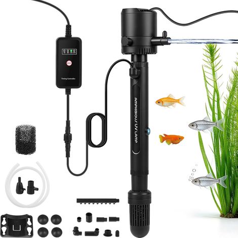 5 in 1 Filtre Aquarium 800L/H pour Aquariums de 60 à 300L (1/5)