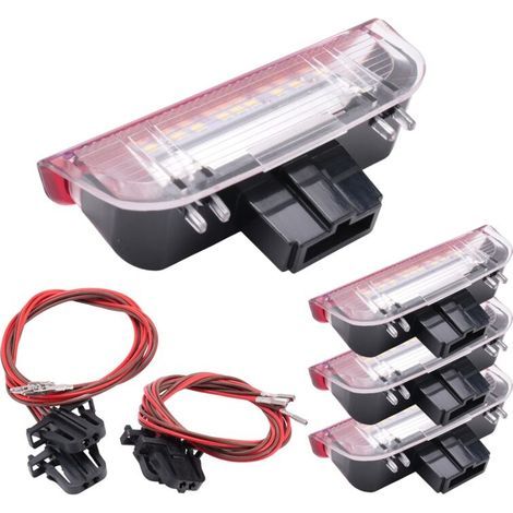 4 PièCes SéRies Voiture LED Porte Avertissement LumièRe Bienvenue Projecteur pour Golf 6 7 MK5 MK6 B6 B7 CC