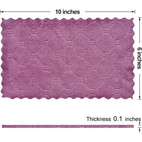 Ensemble de 12 torchons de cuisine, multifonctionnels et réutilisables, en microfibre double face, 25 x 15 cm (1/4)
