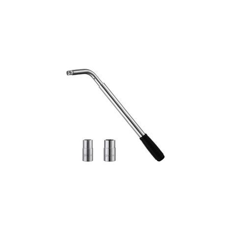 Clé Démonte-Roue Télescopique, Extensible 17/19mm et 21/23mm à Ergots pour Réparation de Pneus de Caravane, Camion, Voiture