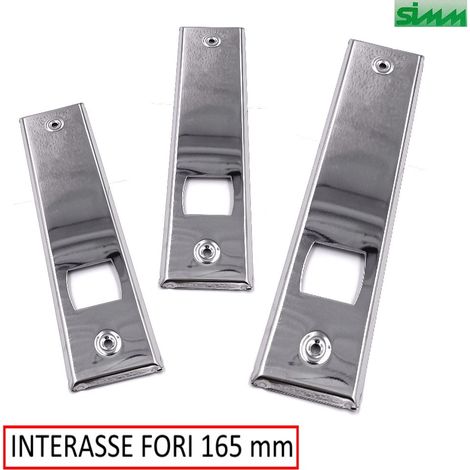 PLACCA INOX X AVVOLGITORI INTERNI INTERASSE FORI 165 MM (1/2)