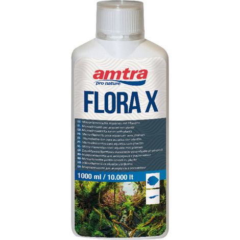 Amtra flora x mangime complementare di Ferro e microelementi per acquari con piante 1000 ml