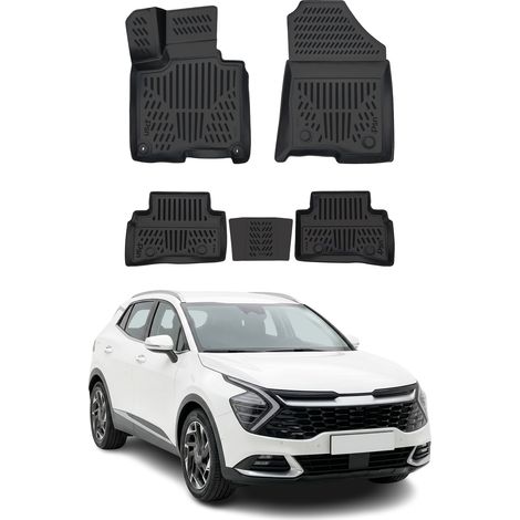 OMAC Tapis de sol pour Kia Sportage 2022-2027 PHEV Noir 3D en TPE 4Pcs (1/5)