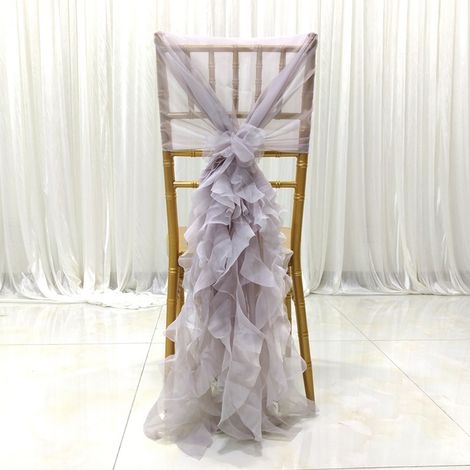 Décoration de dossier de chaise pour mariage en extérieur, fleurs pour dossier de chaise, décoration de mariage européenne, fil long pour dossier de chaise (1/5)