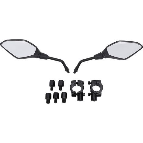 Universelle Motorradspiegel mit M8/M10-Befestigung, 360°-Drehung, konvexer Lenkerspiegel, kompatibel mit Motorrädern, Rollern, Quads, SSVs und Offroad-Motorrädern. (1/5)