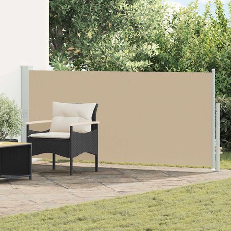 vidaXL Tenda laterale retrattile Beige 300 x 120 cm Poliestere