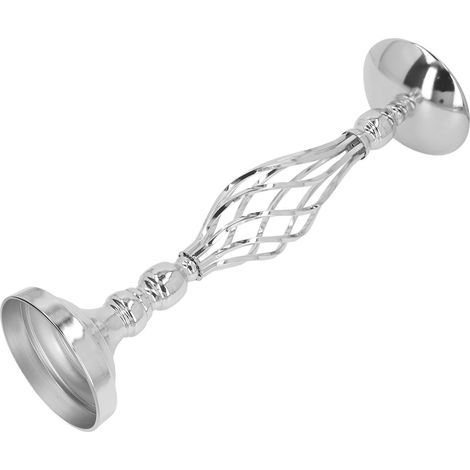 Bougeoir de table décoratif en fer torsadé, porte-bougie, ornement décoratif, bougeoir de mariage, argent, taille M (1/5)