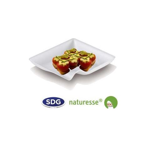 Assiette jetable Finger Food 15x15 cm en cellulose - 500 pièces - Ecobioshopping (1/3)