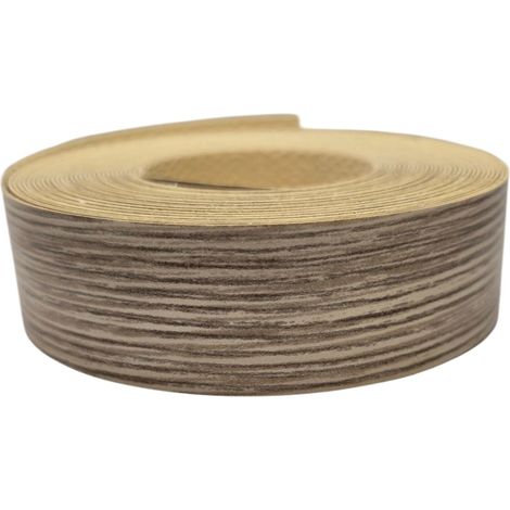 1x Bande de Chant Thermocollant 21mm x 5m Epaisseur 0,50mm Mélaminé Facile à Appliquer Bricolage Étagère Meuble Panneau Bois Durable, Chêne Sable (1/3)