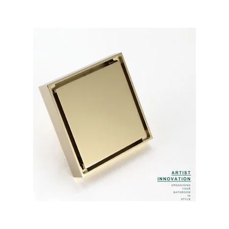 (brushed gold)Invisible Floor Drain Ensembles D'Accessoires De Salle De Bain Ralo Banheiro Shower Room Toilet Drainage Mosaic Tile Bathroom (1/4)