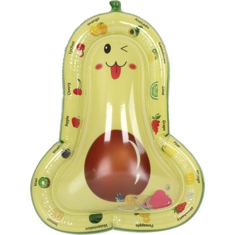 Tapis d'eau gonflable bébé motif avocat, coussin PVC pliable pour nourrisson (1/5)