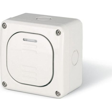 Interruptor de superficie individual, 10AX M95, IP66, gris, PROTECTA (1/4)