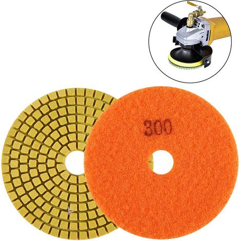 Disque de polissage diamanté à eau 100 mm (4") pour granit, marbre et pierre (granularité 300) (1/5)