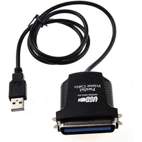 Câble adaptateur USB pour port parallèle 36 broches mâle noir (1/5)