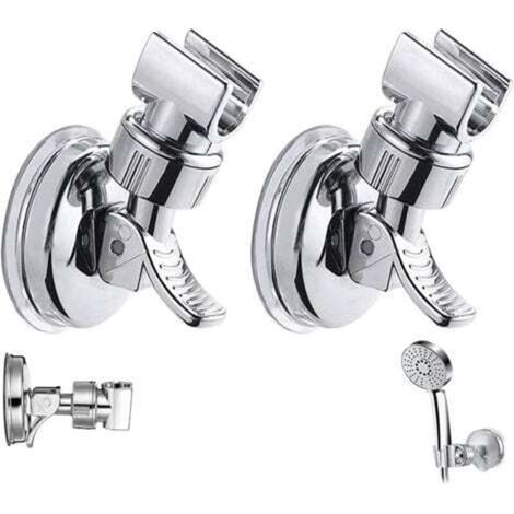 Stück verstellbare, abnehmbare Duschkopfhalterungen mit Saugnapf zur Wandmontage, wiederverwendbar, bohrfrei, wasserdicht. Geeignet für Badezimmer, Hotel, Fliesen, Glas und Metall.