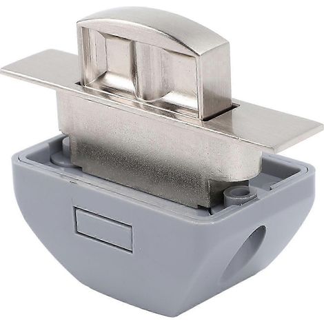 Serrure coulissante pour armoire, compatible avec les camping-cars et les yachts, en alliage de zinc, serrure sans clé, couleur nickel brossé. (1/5)