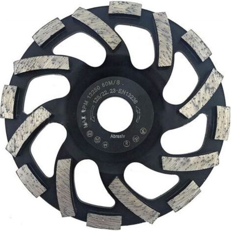 Disque diamant pour meuleuse 125mm – Meule à béton à double rangée – Pour polissage et nettoyage béton, marbre, granit – Utilisation humide et sèche (1/5)