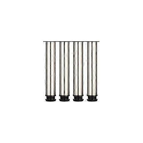 Pieds de table réglables, 300 mm de haut, épaissis, adaptés aux armoires, tables, meubles, etc., en acier inoxydable brossé, plage de réglage en hauteur de 0 à 15 mm. (1/5)