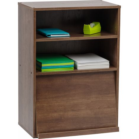Iris Ohyama, Lagerschrank mit Türen, 2 modulare Fächer, CHR-1, Braun