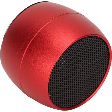 Mini enceinte Bluetooth étanche IP67, chargement USB, micro intégré, portable et sans fil, idéale pour la douche, la salle de bain ou la voiture (rouge). (1/4)