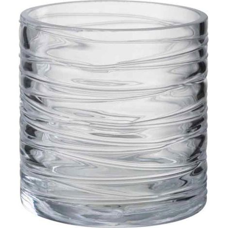 Photophore Design "Lignes Verre" 12cm Transparent (1/3)