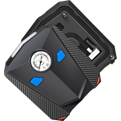 Gonfleur de pneus portable avec lampe LED pour SUV, fourgonnettes, motos et camions (Type 1) (1/5)