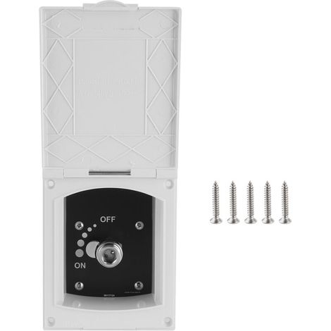 Bote de douche extérieure RV 1/2 pouces, Interface d'entrée et de sortie blanche pour caravane RV bateau camping-car sans tuyau/tête de douche (1/5)
