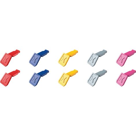 Draper 25066 KNIPEX 00 61 10 C V01 ColorCode Clips Color Mix 1 (10 Pieces), 122mm