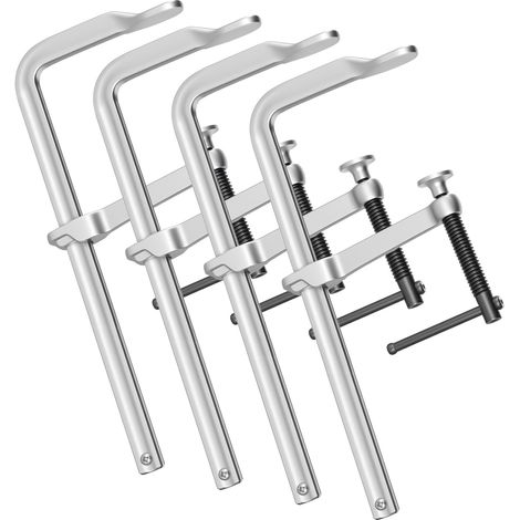 Mophorn Sargentos de Apriete 4 Pcs 30,48 cm Abrazaderas de Barra para Madera, Profundidad de 12 cm, Capacidad de Fuerza de 545 kg, Acero Forjado, Herramientas para Soldadura y Carpintería (1/5)