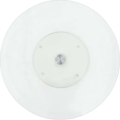Plateau tournant transparent en verre trempé de 60 cm de diamètre.
