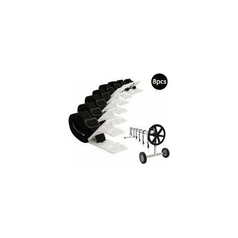 Lotto di 8 cinghie + clip di montaggio per bobina solare, compatibile con tubo standard (1/5)