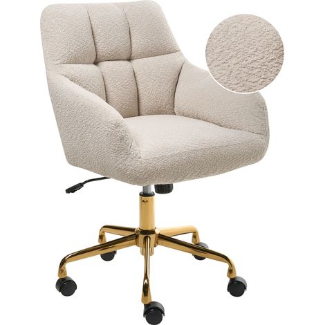 Sedia da ufficio in tessuto bouclè Beige chiaro Palmdale (1/5)