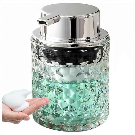 Nachfüllbarer Schaumseifenspender aus Glas für die Küche, elegante Handpumpe, luxuriöse Mehrwegflasche (1/5)