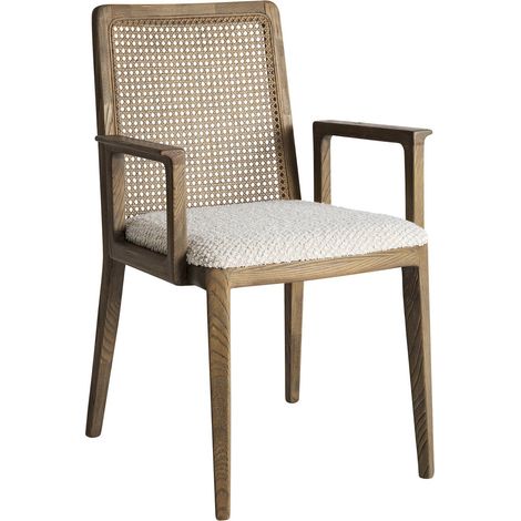 Chaise contemporaine marron en bois de frêne finition marbrée - Marron bois de frêne marbré (1/5)
