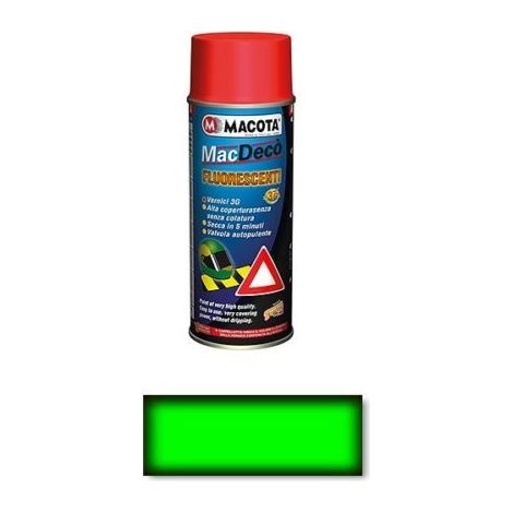 MACOTA Tuning Vernice Spray Fluorescente Smalto Acrilico NON COLA Colore - Verde Fluo