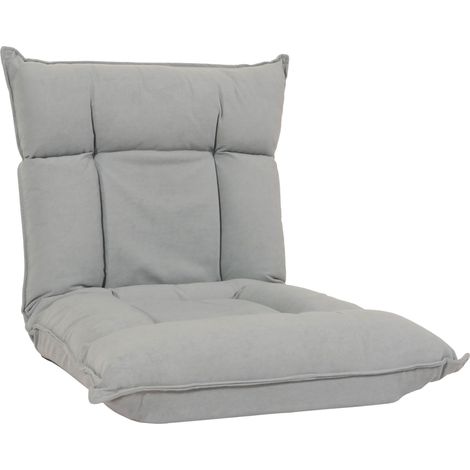 Fauteuil de sol HWC-N44, fauteuil de relaxation Coussin de sol Canapé de sol Fauteuil pliant 6 positions de relaxation, (1/5)