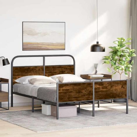 Bettgestell ohne Matratze 140x200 cm Sonoma-Eiche Holzwerkstoff