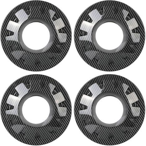 Enjoliveurs centraux de roue 20 pouces, accessoires extérieurs de voiture, en ABS pour Tesla Model Y, anti-poussière, motif fibre de carbone. (1/4)