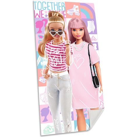Mattel Asciugamano Barbie rosa 140x70 cm cotone