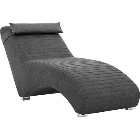 Diván Providence 183, Lisbon Negro, 80x73x170cm, Tapiz, Patas: Metal