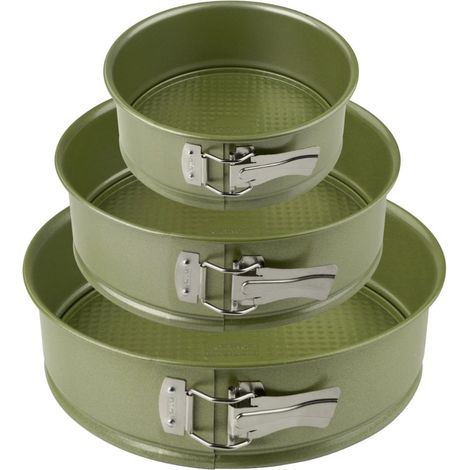 Set de 3 moules à manqué à charnière 20 cm 24 cm et 26 cm Zenker Green Vision