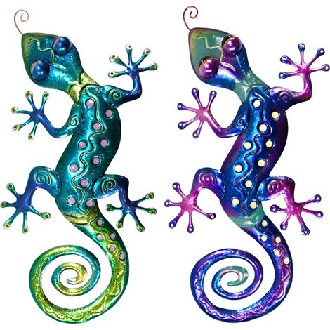 Signes Grimalt Jardín Adorno Pared Adorno Lagarto 2 Unidades Jardin Azul 30x60x1cm 30195