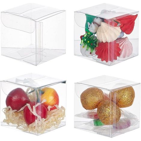 60 cajas de regalo transparentes: perfectas para bodas, fiestas y regalos. (1/5)